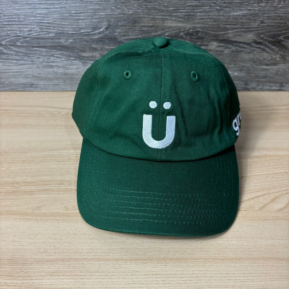 Gruns Gummies Hat Cap Strap Back Green White‎ Logo One Size Adjustable